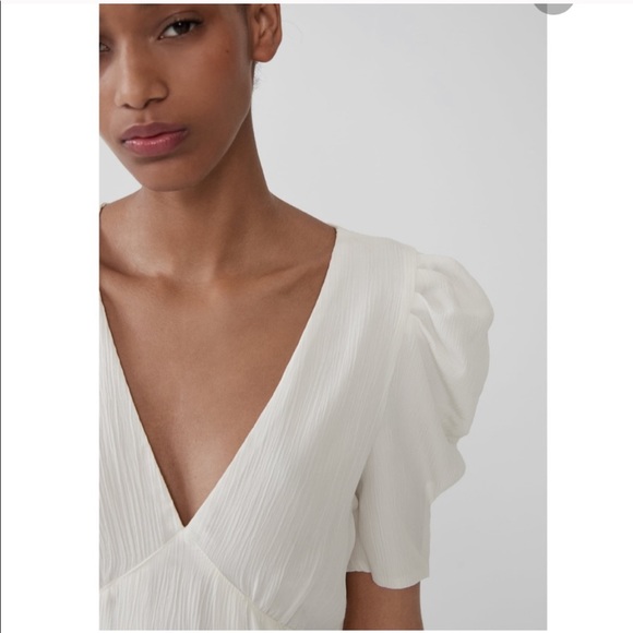 ❌SOLD❌ NWT Zara Textured Midi Dress White - Picture 6 of 9